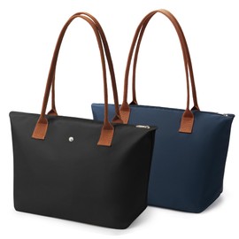 KALIDI Tote Bag for Women Nylon Top-Handle Purse,Shoulder Hobo handBag with Zipper Leisure Foldable Weekend 2 pack