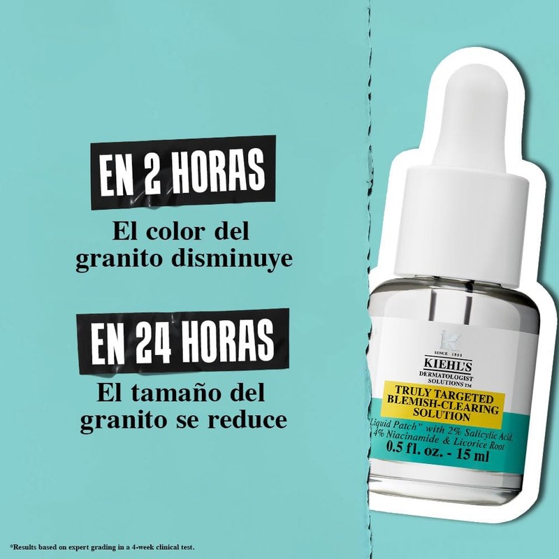 Kiehl's Truly Targeted Blemish-Clearing Solution, Solución Eliminadora de Acné, Tratamiento