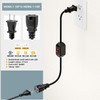 Double Break On Off Switch Extension Cord, 2-Prong/2 Outlet Polarized