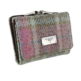 Glen Appin Harris Tweed Ladies Small Unst Purse LB2113 (Colour 134 Soft Pink Buchanan)