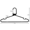 The Hanger Store 30 Black Strong Heavy Duty Plastic Coat