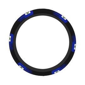 Haiti Haitian Flag Steering Wheel Cover for Men Women Anti-Slip Elastic Thickened Steering Wheel Cover Universal Fit 15 Inch