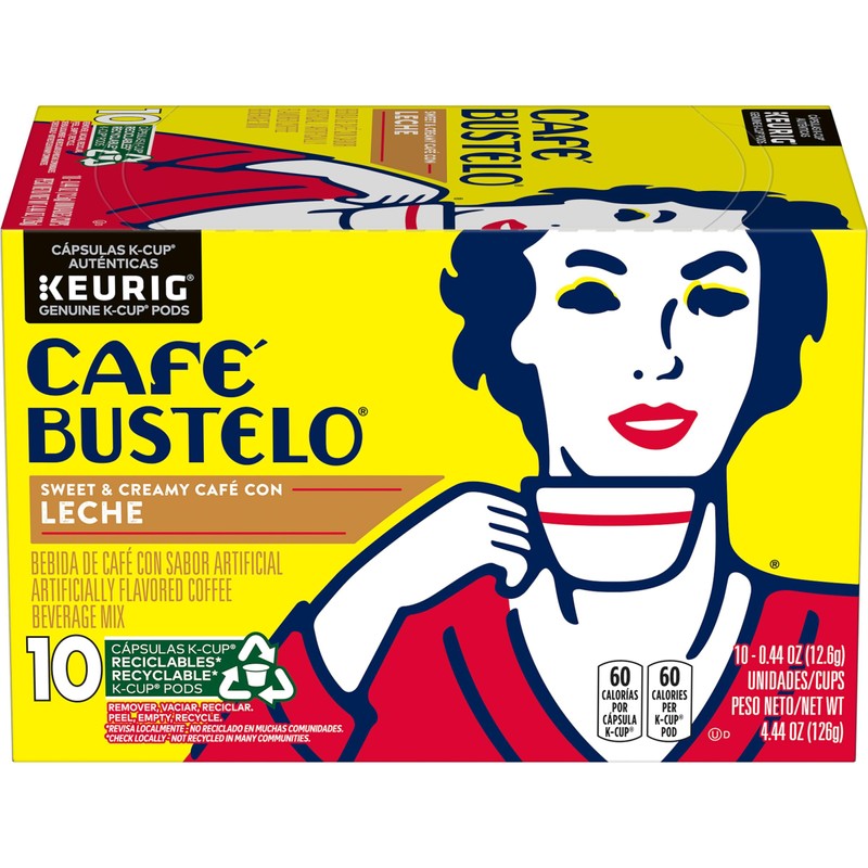 Café Bustelo Sweet & Creamy Café con Leche Coffee, 10