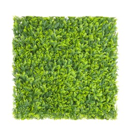 Windscreen4less 1 PC 20"x20" Artificial Boxwood Panels Faux Plant Grass Green Wall Panel Decoration for Outdoor Indoor Garden Backyard (Mimose Leaves)
