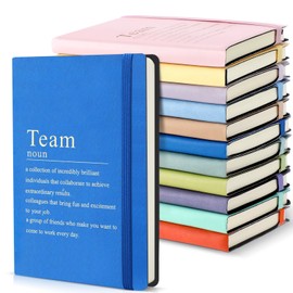 Moinchore Team Appreciation Gifts Bulk Leather Inspirational Notebooks A6 Employee Journal Team Notepads Inspirational Gifts for Group Coworkers Staff Worker Nurse(Hue Harmony,24 Pack)