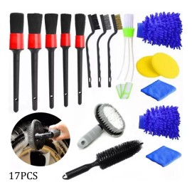 Kit De Limpieza De Coche Para Auto,cepillos De Limpieza 17pc