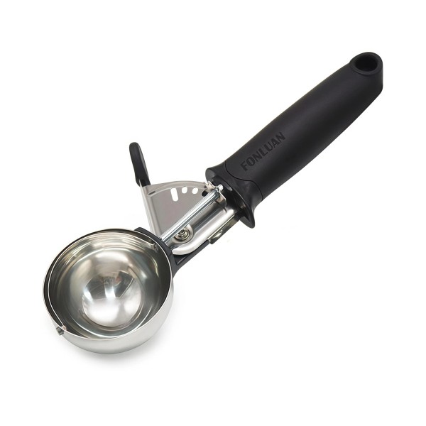 FONGLUAN Heavy Duty Ice Cream Scoop, 18/8 Stainless Steel Cookie