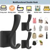 TOFIIGREM Black Towel Hooks Coat Hooks for Wall, Hand Towel