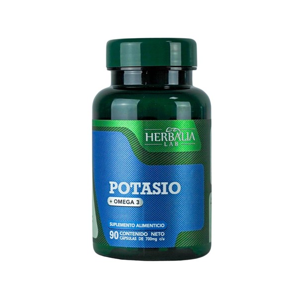 Herbalia Lab Suplemento de Citrato de Potasio Omega 3-90 Cpsulas