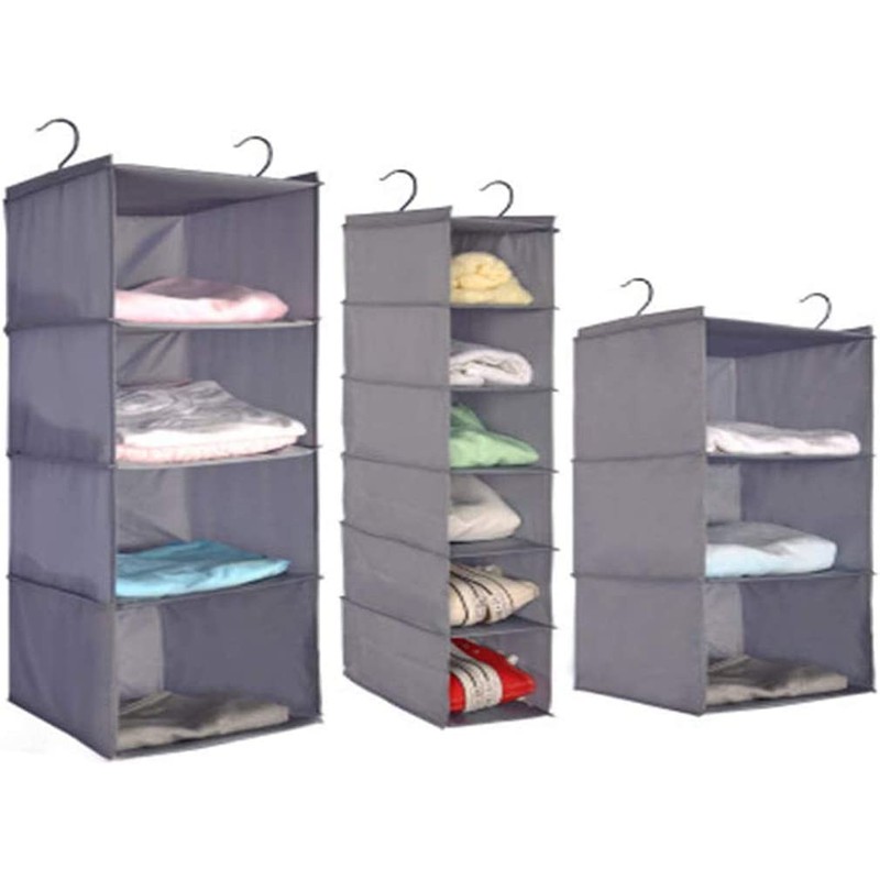 MayGreeny Hanging Wardrobe Organizer for Clothes Sweaters Hanging Closet Storage