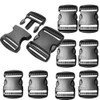 10 Pack 1-1/2" Plastic Side Release Buckle Dual Adjustable Outdoor