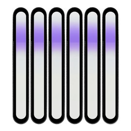 Mont Bleu Large Coloured Glass Nail File in Black Velvet Bag - Real Tempered Glass - Handmade in the Czech Republic