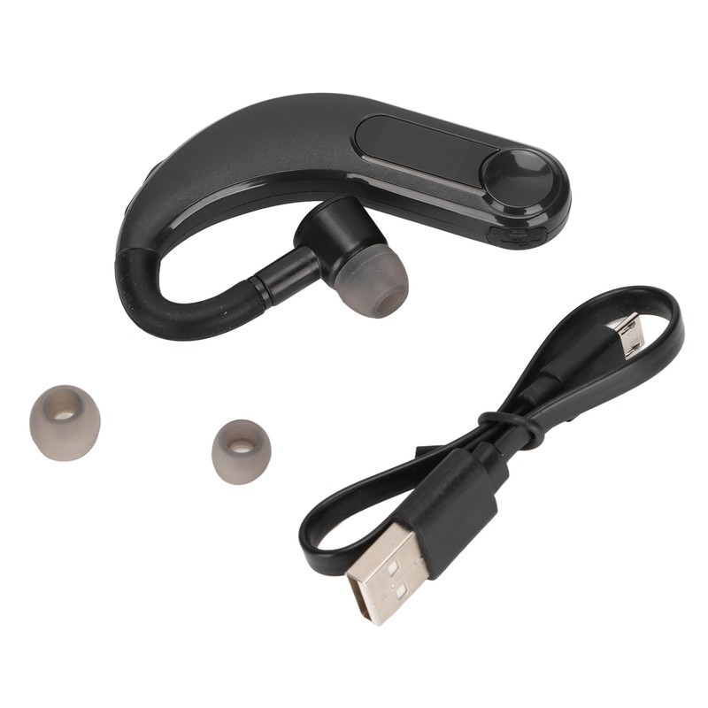 Wireless Headphones Noise Canceling Bluetooth Earpiece with Ear Hook for