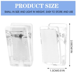 15 Pcs Tapestry Wall Hanging Clips, Self Adhesive Clips Wall Clips for Hanger Poster Clips Shower Curtain Clips Double-Sided Adhesive Spring Clips for Blanket Poster Clothing Wall Flag (Clear)