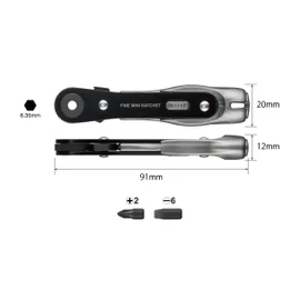 Vessel TD-23 Ultra Thin Fine Mini Ratchet Screwdriver Straight Type with 2 Bits