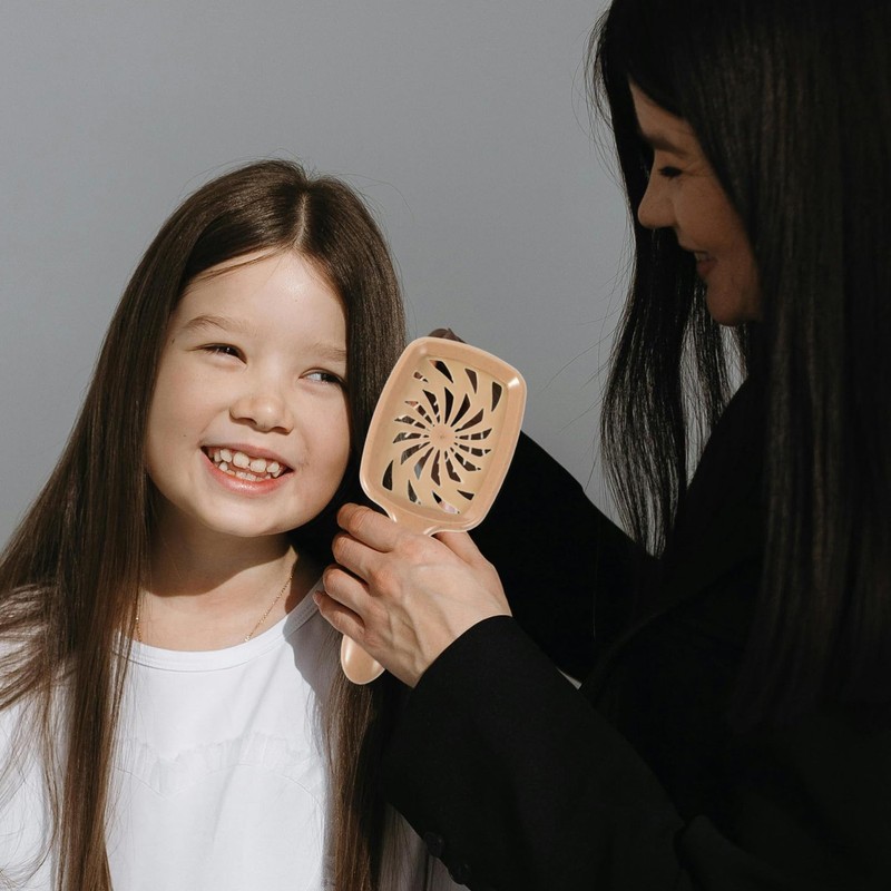 TOVINANNA Women Portable Hair Styling Comb Anti-static Anti-dandruff Hollow Teeth