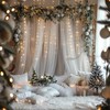 Fomcet Tulle Curtains with Lights String White 30FT X 10FT