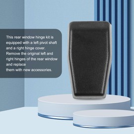 waswale 2 PCS Car Rear Window Hinge Cover, Liftgate Glass Hinge Decorative Cover Modification Accessories, Tight Fitting Replacement 68413488AA, Compatible with Jeep Wrangler JK 2007-2018 (Black)