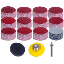 STEBRUAM 240pcs Grinding Wheel Pads 50mm Sandpaper Velcro 2" Sanding Pads Granularity 60 80 120 180 240 320 400 600 800 1000 2000 3000 Automotive Wood Furniture Painting - Finishing - Home Improvement