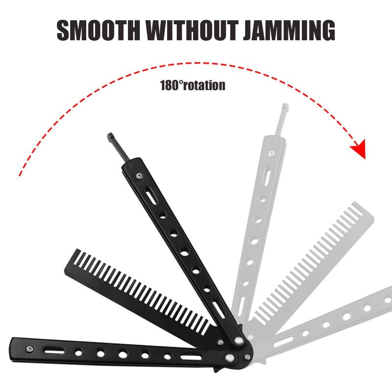 ZOKJSW Butterfly Comb - Portable Butterfly Comb for Men, Foldable