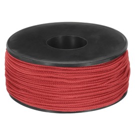MECCANIXITY 1.18mm x 164 Feet Paracord Micro Cord Rope 100 LB Polyester Braided Cord Spool for Camping Outdoor Jewelry Bracelet, Red