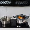 Set of 2 Vented Tempered Glass Universal Lid for Pot