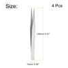 uxcell Non-magnetic Straight Tip Tweezer Anti-static Stainless Steel Precision Multifunctional