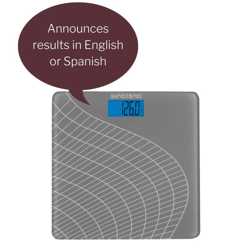 Veridian SmartHeart Talking Scale, Digital Bathroom Scale, 438 lbs Capacity