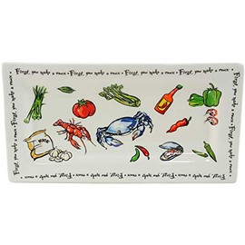 Make A Roux Rectangle Tray (13" x 6.75") First, You Make a Roux Crab Boil Crawfish Mardi Gras Seafood Cajun Party Deco