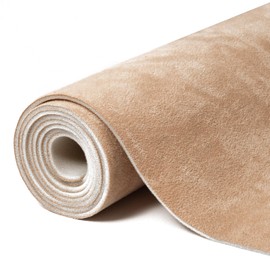 Babnecl Suede Auto Headliner Fabric 92" L × 60" W with Foam Backing - Tube Packaging - -Beige Interior Replacement Material for Car/Truck/SUV/RV Roof - Home Repair/DIY Headliner Material