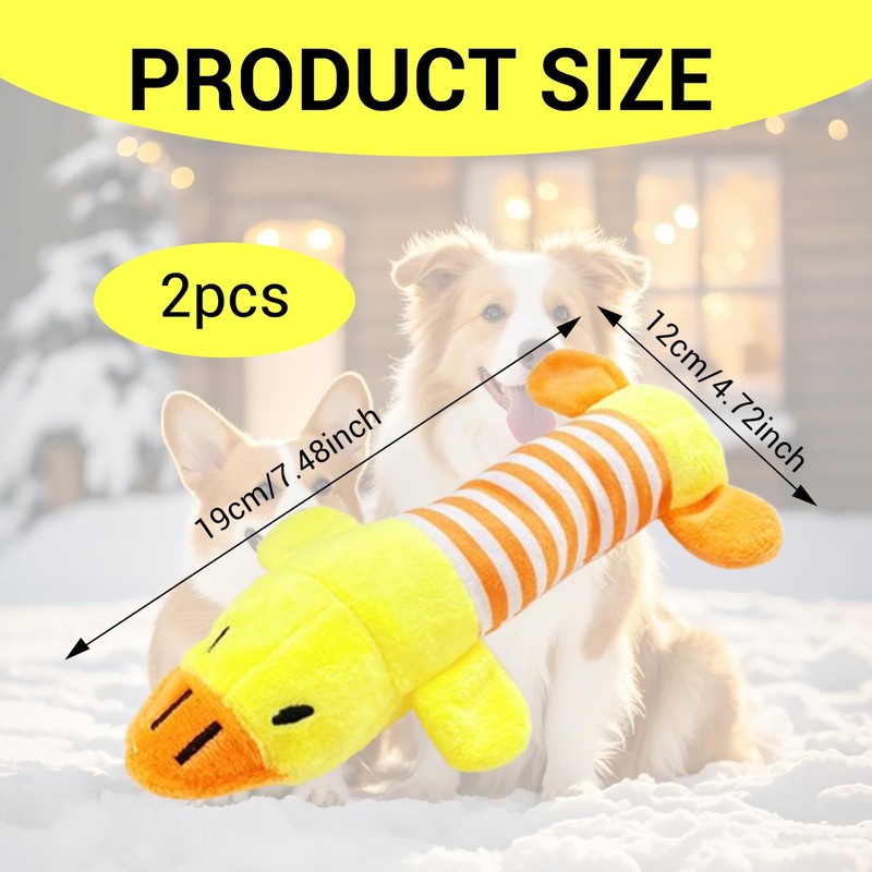Landrain 2 Stück Anti Stress Ente Hund, Antistressente Hunde Hundespielzeug
