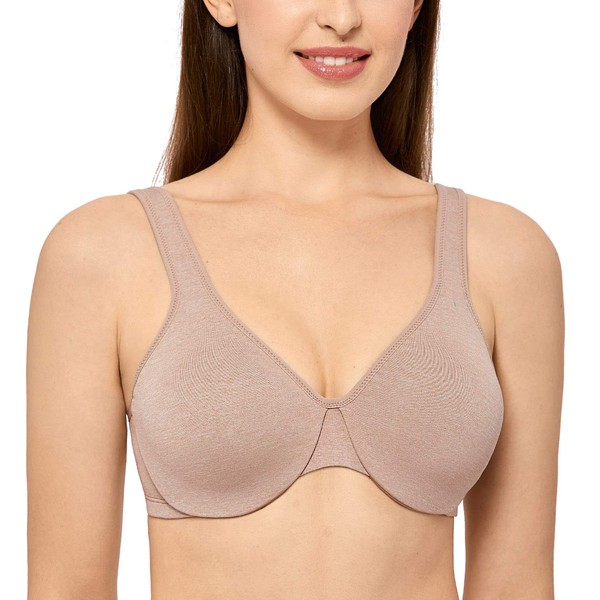 DELIMIRA Women's Minimizer Seamless Full Coverage Underwire Non Padded Bra