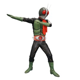 Kamen Rider No. 2 Mega Soft Vinyl Kit Reprint Version, 1/4 Scale, Total Height Approx. 15.7 inches (40 cm), Soft Vinyl, Unpainted, Assembly Kit, Green
