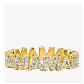 FOSSIL Hazel Gold-Tone Brass Band Ring size 8