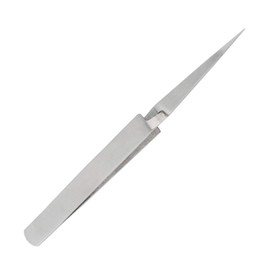 Precision Soldering Tweezers Stainless Steel Cross Lock Reverse Tweezers Fine Straight Tip