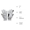 eGlove EQUEST GRIP PRO Leather Touchscreen Horse Riding Gloves (White,