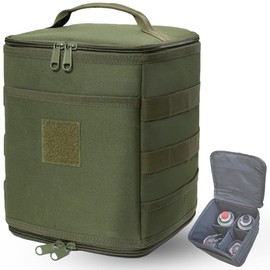 OAKRAFT Burner Case, Gas Burner, SOTO Burner, ST310 Case, Single Burner, ST330, ST340, Soto Iwatani, CB Cans, OD Can Storage, Outdoors, Camping, sand beige, Gas Burner Case