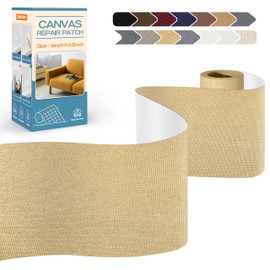 KING MOUNTAIN Canvas Repair Tape,Outdoor Gear Patch, 4×63 Inches,Waterproof,Self-Adhesive for Repairing Boat Covers,Sun Shades,Sofas,Tents,Lounge Chairs,Awnings (Beige-1)