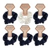 OWITER Satin Bridesmaid Scrunchies Bachelorette Hair Ties Set of 6