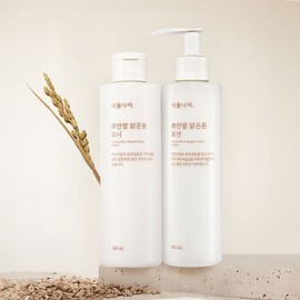 [Hwajalmeok] Plant Nara White Rice Clear Tone Toner & Lotion Set / 식물나라 뽀얀쌀 맑은톤 토너&로션 세트