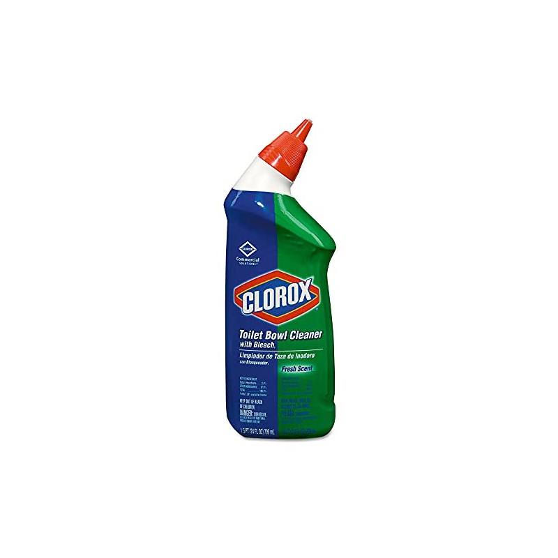 Clorox Toilet Bowl Cleaner with Bleach, Fresh Scent, 24oz Bottle