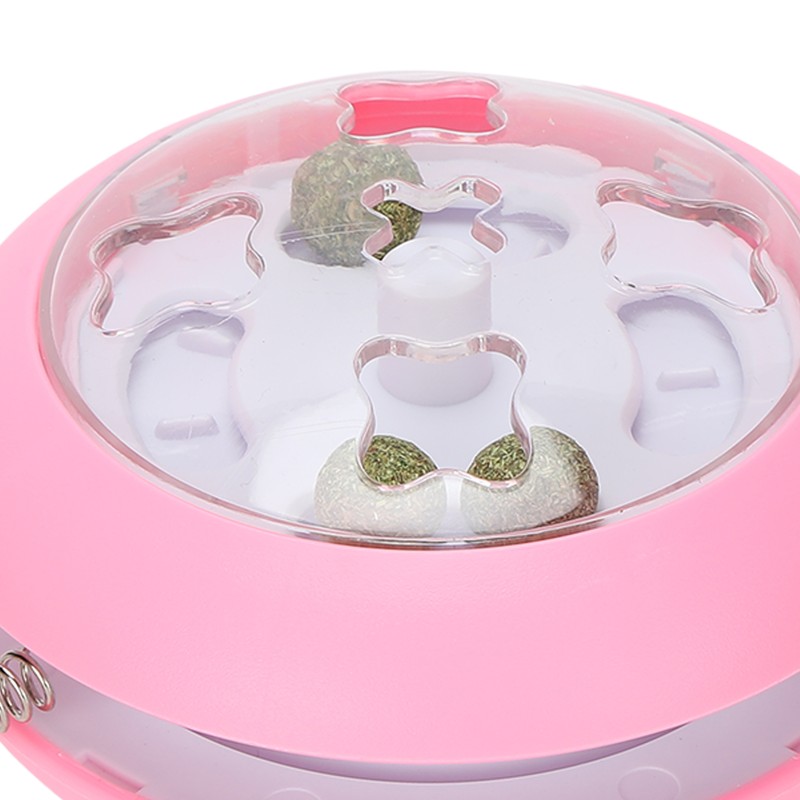 Windmill Spring Interactive Cat Catnip Toy Funny Cat Turntable Teasing