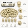 Derkiua 100pcs Mini Plastic Skull Heads for Halloween Decorations