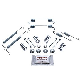 Bigg Red - Rear Drum Brake Shoe Fitting Kit - Compatible with Lanos, Daewoo Espero, Lanos, Nexia, Nubira 1.6, Vauxhall Astra Estate, Astravan, Cavalier, Corsa with ABS, Tigra with ABS
