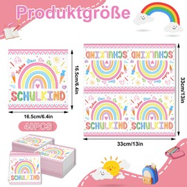 Scinzene Pack of 40 Napkins First Day of School Decoration, First Day of School Napkins, Napkins for First Day of School, 2025, Girls and Boys, First Day at School for Children, School Table