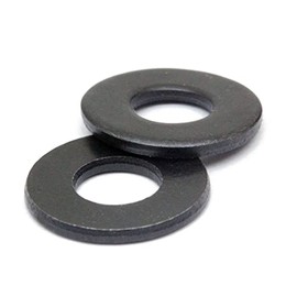 MonsterBolts - 1/4" SAE Flat Washers, Alloy Steel, Black Oxide, 50 Pack