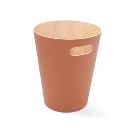 Umbra Wooden Trash Can Wooden Trash Can Stylish Design Simple Round Pail Trash Can 2.5 gal (7.5 L) Dust Box, Interior Decoration, Sierra W 9.1 x D 9.1 x H 11.0 inches (23 x 23 x 28 cm)