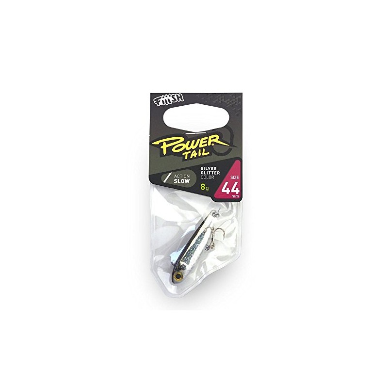 Fiiish Powertail Slow 8g Silver Glitter