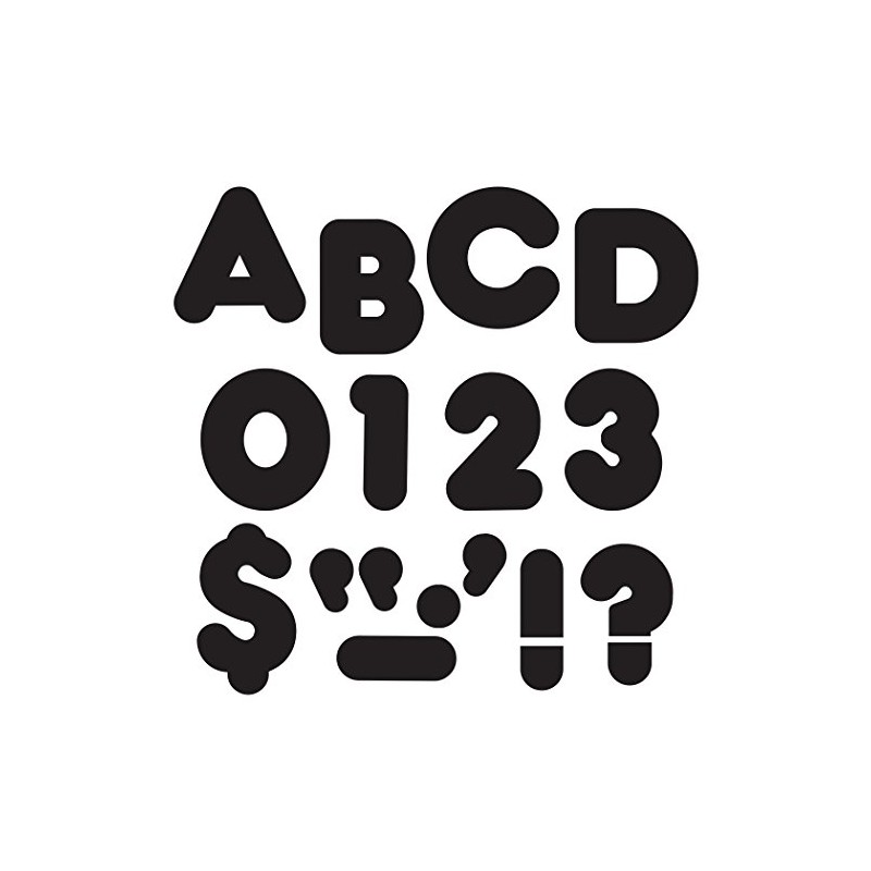TREND enterprises, Inc. Black 4" Casual Uppercase Bulletin Board Ready