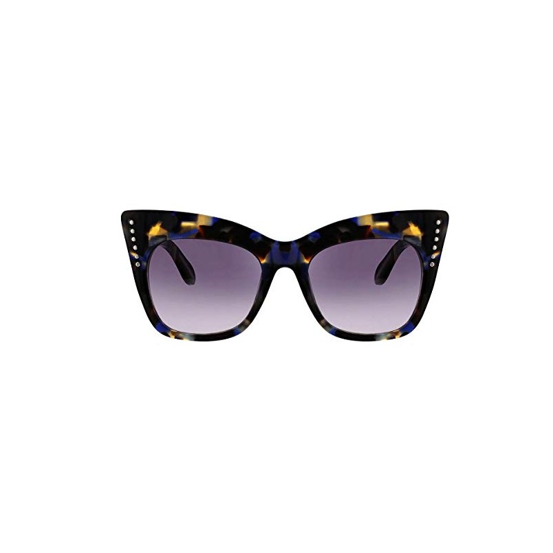 BCBGMAXAZRIA Womens Kitten Retro Glam Cat Eye Sunglasses Blue O/S